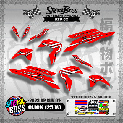 CLICK 125i / 150i V3 DECALS ( 2023 BP SUV 01 )【WITH FREEBIES】