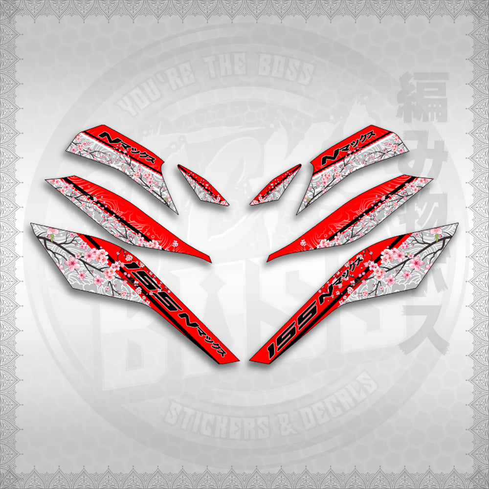 STICKER DECALS for NMAX V3 TURBO INDO (NV3SAIN) By STICKABOSS (SOFIE LAMINATED WATERPROOF)