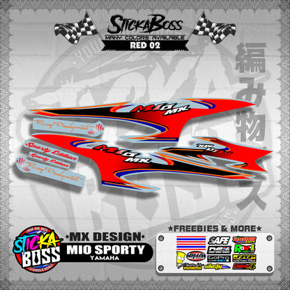 MIO SPORTY STOCK DECALS ( MX DESIGN )【WITH FREEBIES】