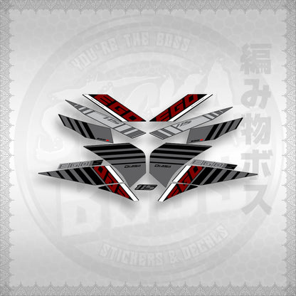 STICKER DECALS for MIO SOUL 115 CARB (MSICEGSBA) By STICKABOSS (SOFIE LAMINATED WATERPROOF)