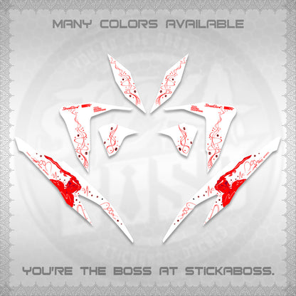CLICK V2 FOR WHITE DECALS (2026 2F2F SWIRL DESIGN) STICKER KITS BY STICKABOSS
