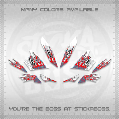 AEROX V3 ALPHA TURBO FOR WHITE DECALS (MOTIF ARAI API NEW TERBARU)STICKER DECALS By STICKABOSS