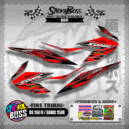 RS 150 FI / SONIC 150R DECALS ( FIRE TRIBAL )【WITH FREEBIES】