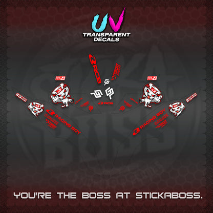 CLICK V3 UV TRANSPARENT DECALS (2026 RACE ZOMBIE DESIGN)STICKER DECALS By STICKABOSS