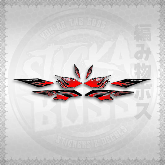 STICKER DECALS for AEROX V3 ALPHA TURBO (AV3LEFMO) By STICKABOSS (SOFIE LAMINATED WATERPROOF)