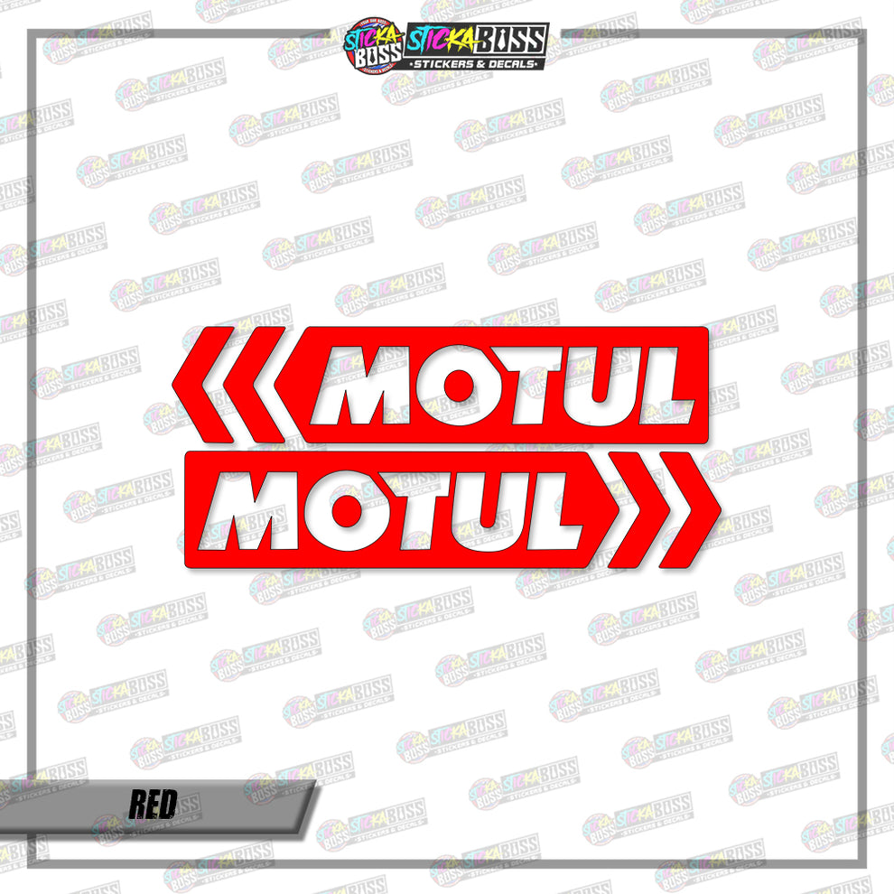 2PCS MOTUL (VINYL CUT-OUT STICKER DECALS )【Stickaboss】 – StickaBoss