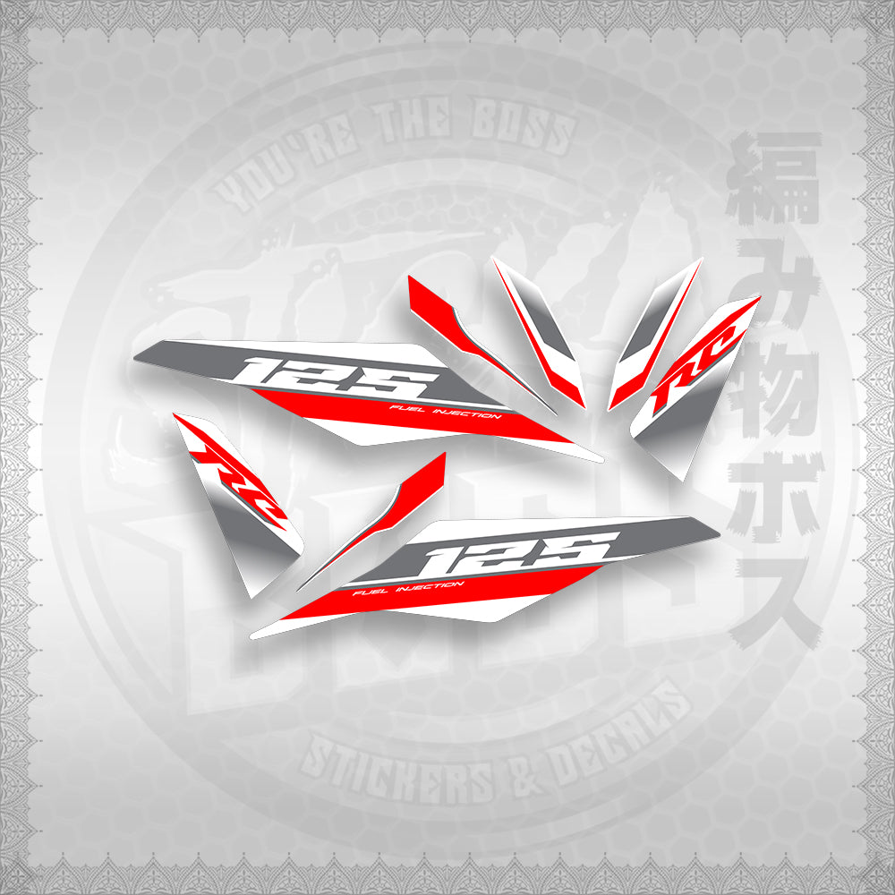 STICKER DECALS for MIO I 125 (MIIM3DARCEDFOWH) By STICKABOSS (SOFIE LAMINATED)