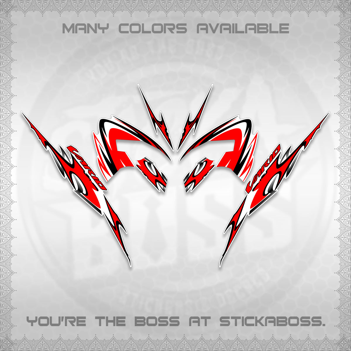 CLICK 125 V3 VARIO STRIPING FOR WHITE DECALS (2026 NEW LED DESIGN) STICKER KITS By STICKABOSS