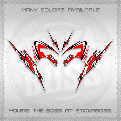 CLICK 125 V3 VARIO STRIPING FOR WHITE DECALS (2026 NEW LED DESIGN) STICKER KITS By STICKABOSS
