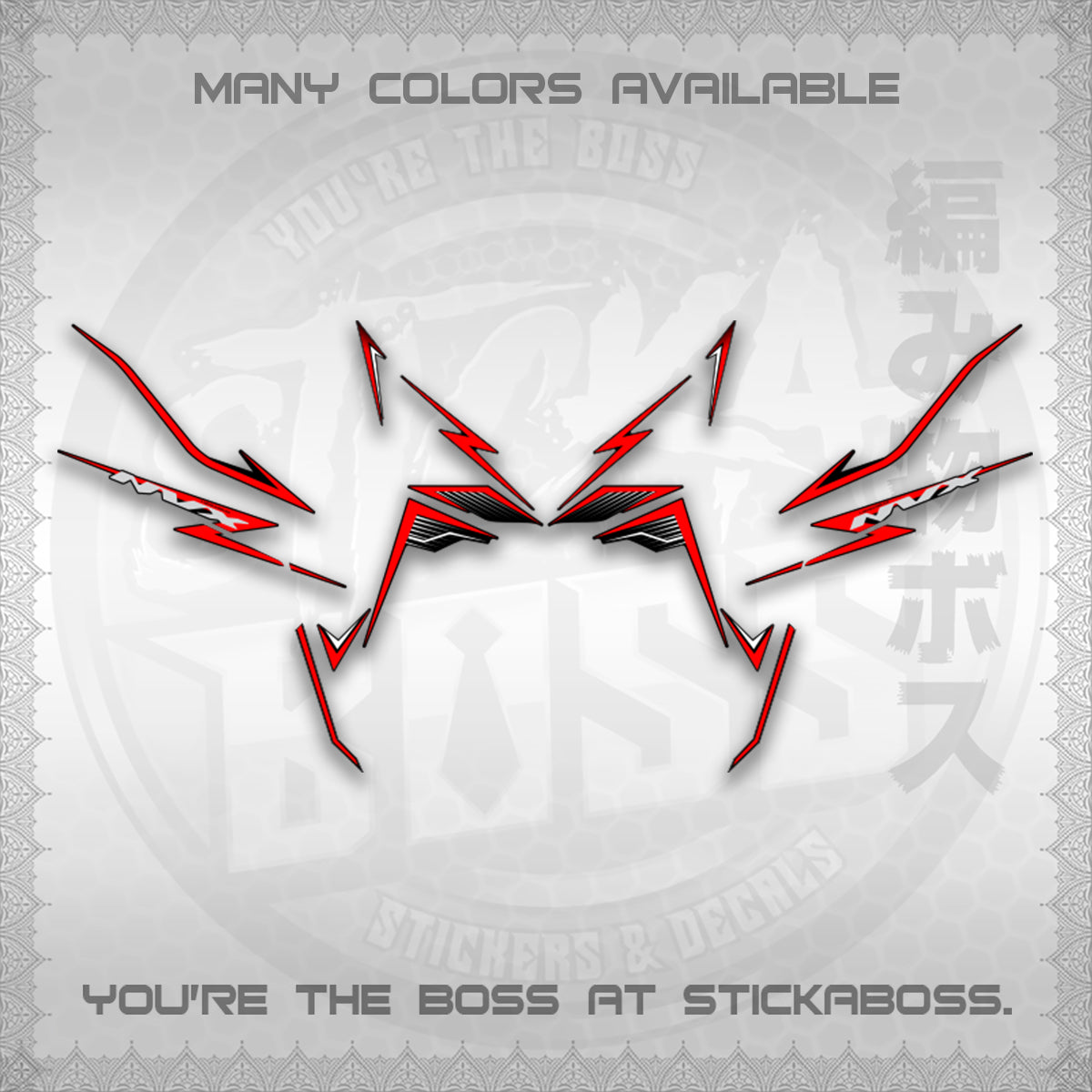 AEROX V3 NVX MALAY DECALS (HIBISCUS MOTIF) STICKER DECALS By STICKABOSS