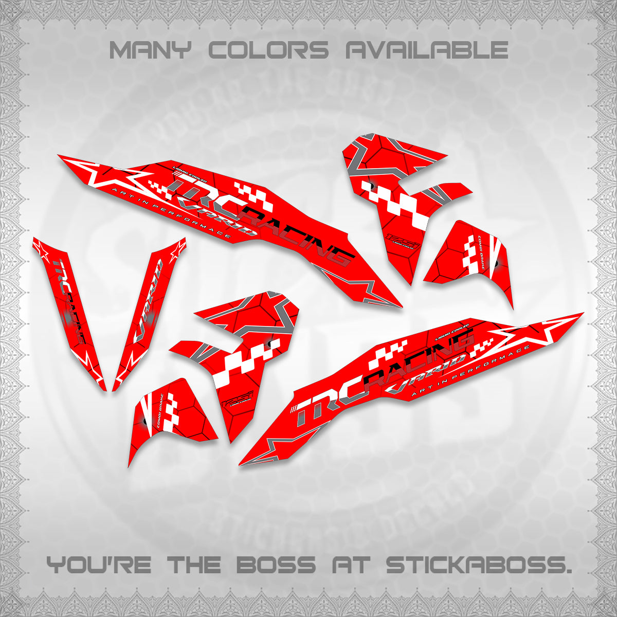 CLICK V3 DECALS (2026 TRC RACING DESIGN)STICKER DECALS By STICKABOSS