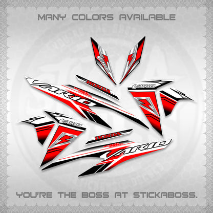 CLICK 125 V2 FOR WHITE VARIO DECALS (LIGHTNING DESIGN)STICKER DECALS By STICKABOSS (Copy) (Copy) (Copy) (Copy)