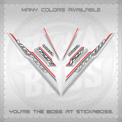 CLICK 125 V3 INDO FOR WHITE DECALS (2024 SV 07-A2 STYLE) STICKER KITS By STICKABOSS