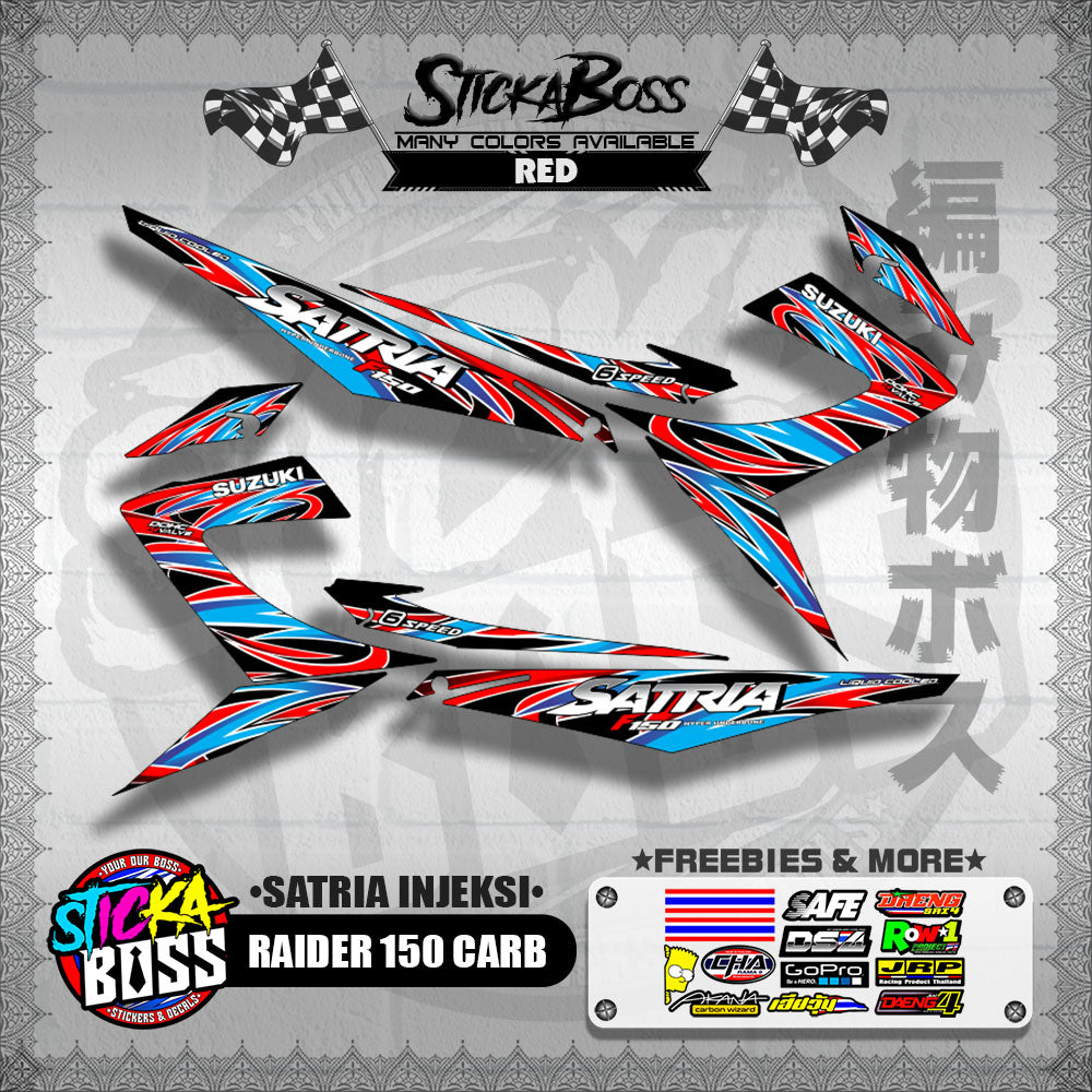RAIDER 150 CARB DECALS ( SATRIA INJEKSI )【WITH FREEBIES】