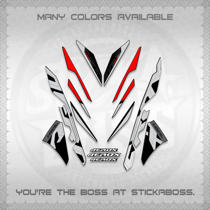 AEROX V3 ALPHA TURBO STOCK DECALS (STOCK DESIGN 2026)STICKER DECALS By STICKABOSS