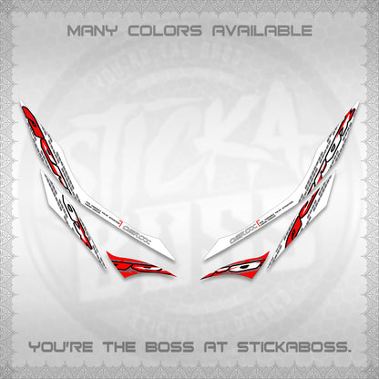 AEROX 155 V1 FOR WHITE DECALS (NEW 2026 VORTEX) STICKER KITS BY STICKABOSS