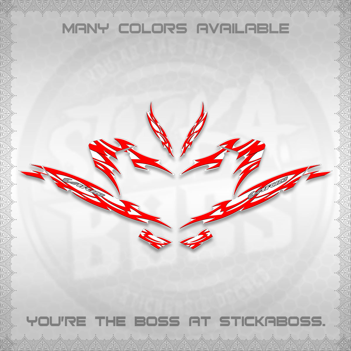 CLICK 125 V4 INDO VARIO FOR WHITE DECALS (2026 NUSANTARA STRIPING) STICKER DECALS By STICKABOSS