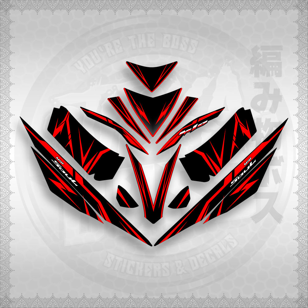 STICKER DECALS for MIO 4 (MIRGADE) By STICKABOSS (SOFIE LAMINATED WATERPROOF)