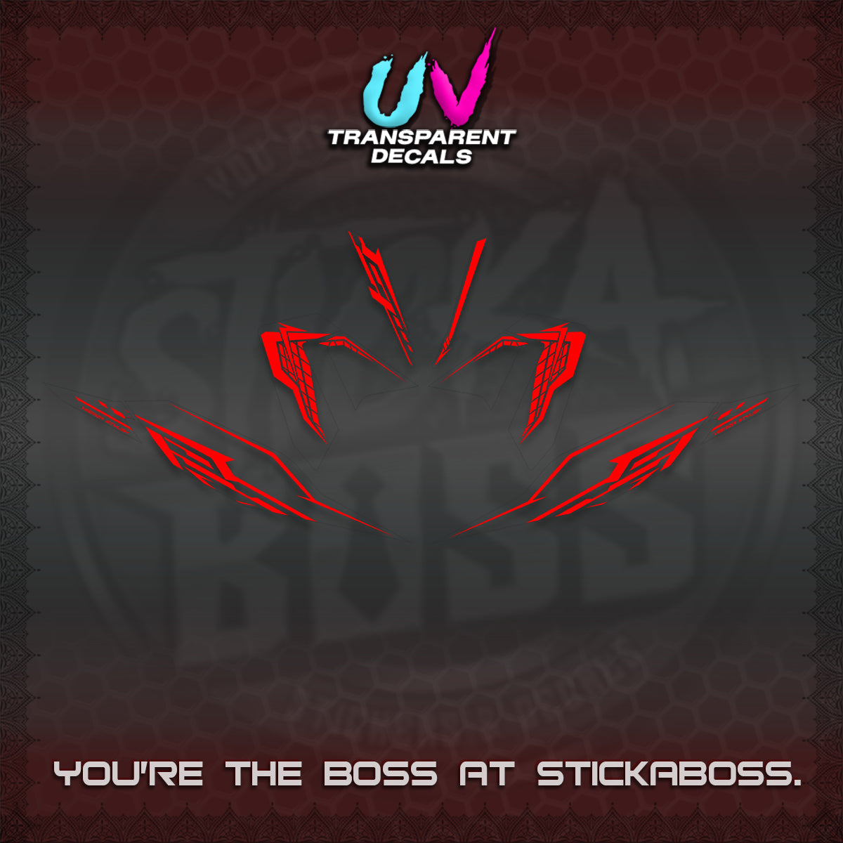 CLICK 125 V4 UV TRANSPARENT DECALS (2026 VEERIZA STYLISH DESIGN) STICKER DECALS By STICKABOSS