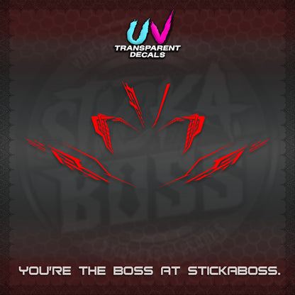 CLICK 125 V4 UV TRANSPARENT DECALS (2026 VEERIZA STYLISH DESIGN) STICKER DECALS By STICKABOSS