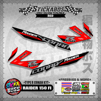 RAIDER 150 FI DECALS ( TYPE R CONAN KYT ) 【WITH FREEBIES】