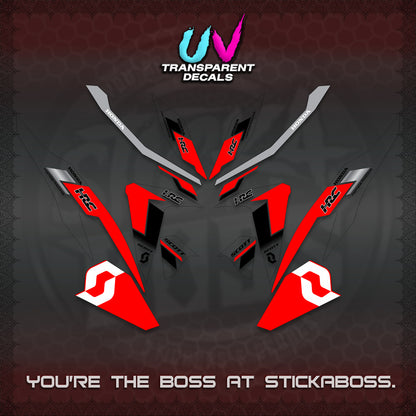 CLICK V2 UV TRANSPARENT DECALS (SCOTTxHRC DESIGN)STICKER KITS By STICKABOSS
