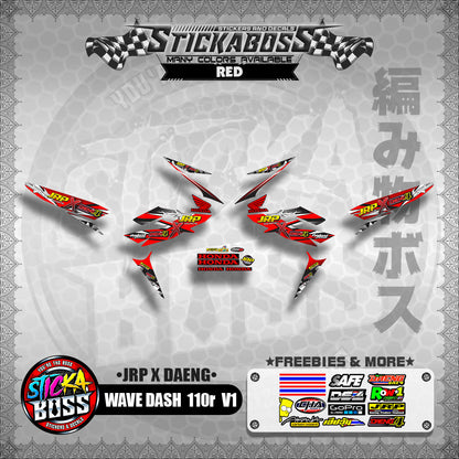 Honda Wave Dash 110r v1【 JRP X DAENG DECALS 】 (Rusi Swish Mono)