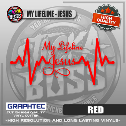 MY LIFELINE - JESUS | VINYL WATERPROOF CUT-OUT STICKER DECALS【Stickaboss】