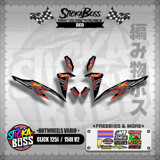 CLICK 125i / 150i V2 DECALS ( HOTWHEELS VARIO )【WITH FREEBIES】
