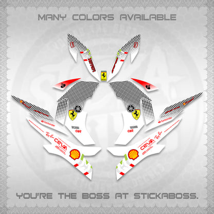 AEROX V2 FOR WHITE DECALS (2026 HORSE RACE DESIGN) STICKER DECALS By STICKABOSS