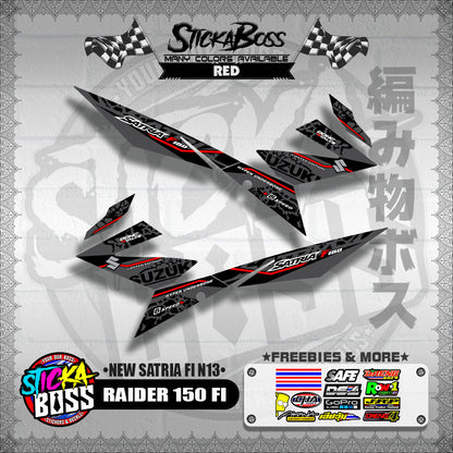 RAIDER 150 FI DECALS ( NEW SATRIA FI N13 )【WITH FREEBIES】