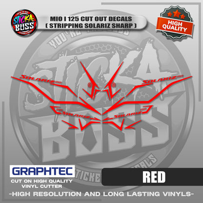 MIO I 125 CUT OUT DECALS ( STRIPPING SOLARIZ SHARP ) | VINYL WATERPROOF CUT-OUT STICKER DECALS