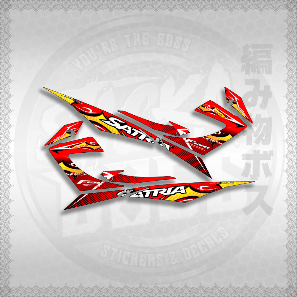 STICKER DECALS for RAIDER 150 REBORN CARB (RRCTHMATH01) By STICKABOSS (SOFIE LAMINATED WATERPROOF)