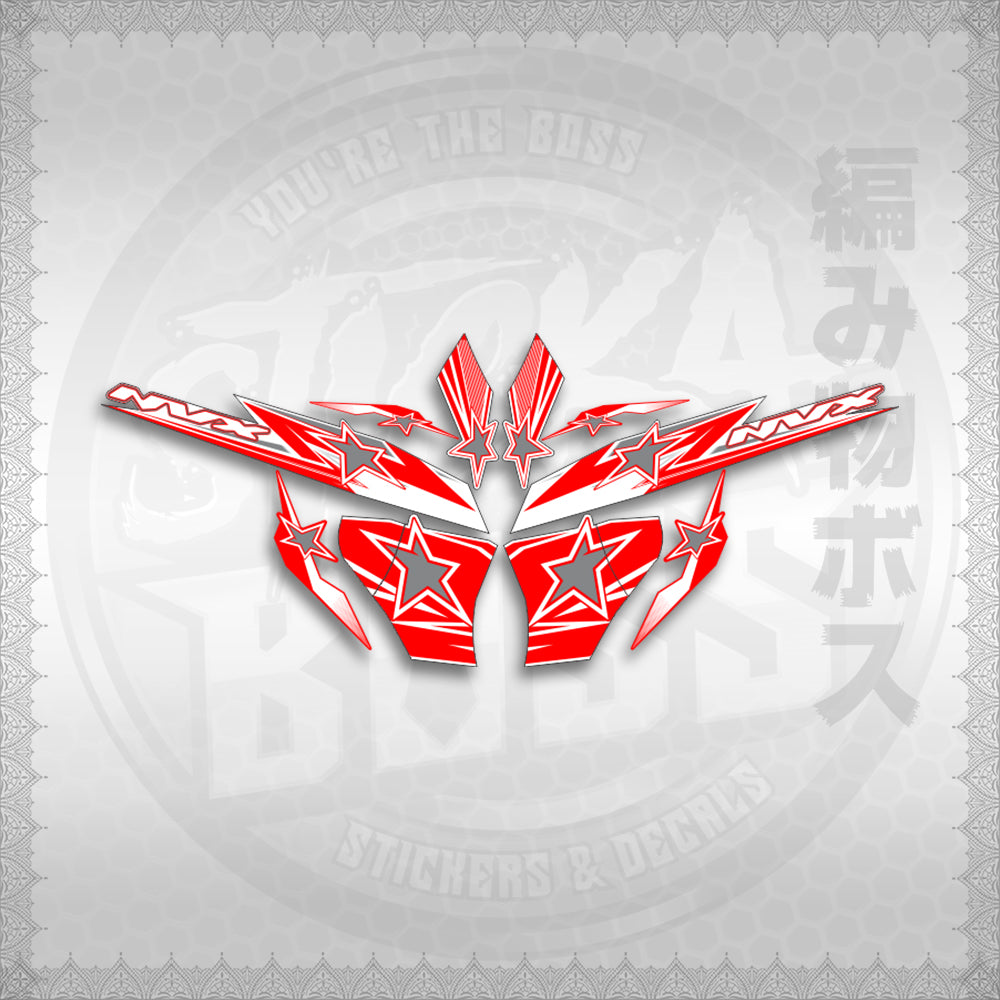 STICKER DECALS for AEROX 155 V2 FOR WHITE (AV220STAP) By STICKABOSS (SOFIE LAMINATED WATERPROOF)