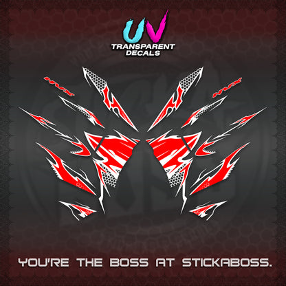 AEROX 155 V2 UV TRANSPARENT (VIETNAM STYLE-1 SPOT) FOR DARK COLORED COVER DECALS By STICKABOSS