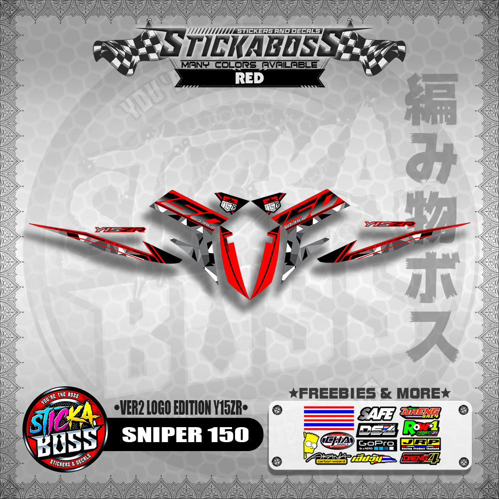 SNIPER 150 DECALS ( VER2 LOGO EDITION Y15ZR )【WITH FREEBIES】MALAYSIAN CONCEPT/ EXCITER 150