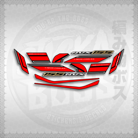 STICKER DECALS for AEROX 155 V2 MALAYSIAN (AV2NVSLCO) By STICKABOSS (SOFIE LAMINATED WATERPROOF)