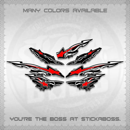 AEROX  V3 INDO DECALS (0005 RISING STAR)STICKER DECALS By STICKABOSS