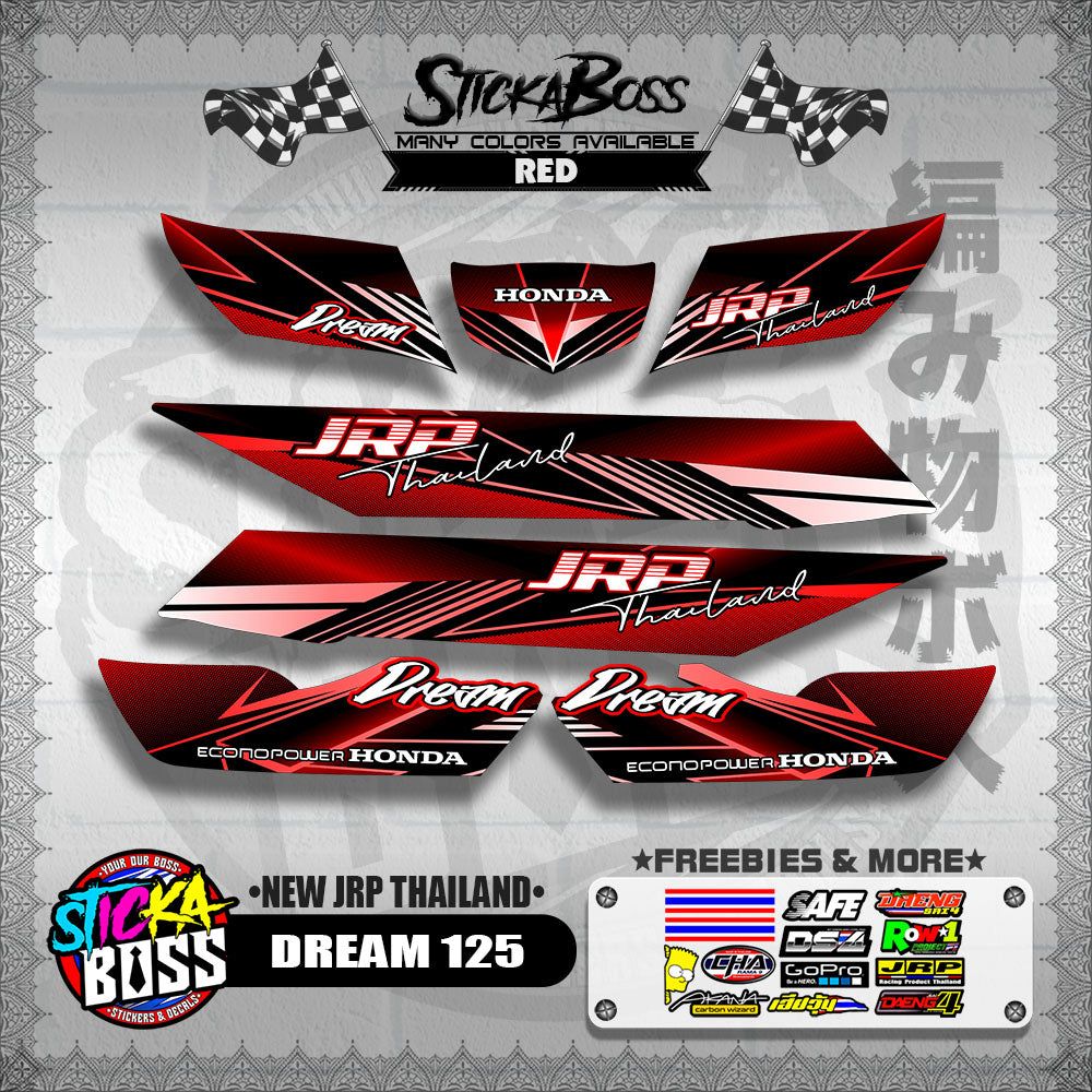 DREAM 125 DECALS ( NEW JRP THAILAND )【WITH FREEBIES】
