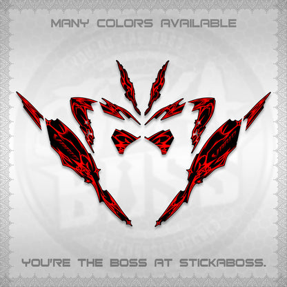 CLICK 125 V4 VARIO DECALS (2026 TRIBAL LIGHTNING DESIGN) STICKER KITS BY STICKABOSS