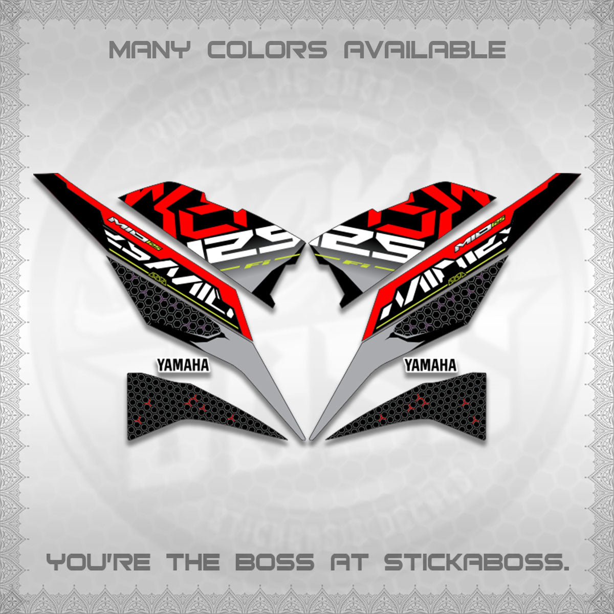MIO I 125 M3 INDO-MALAY DECALS (DI ACARA DESIGN)STICKER DECALS By STICKABOSS