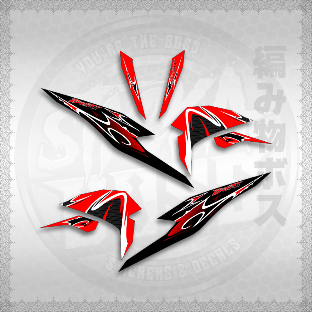 STICKER DECALS for BEAT FI V3 (BV325LENEMOHO) By STICKABOSS (SOFIE LAMINATED WATERPROOF)