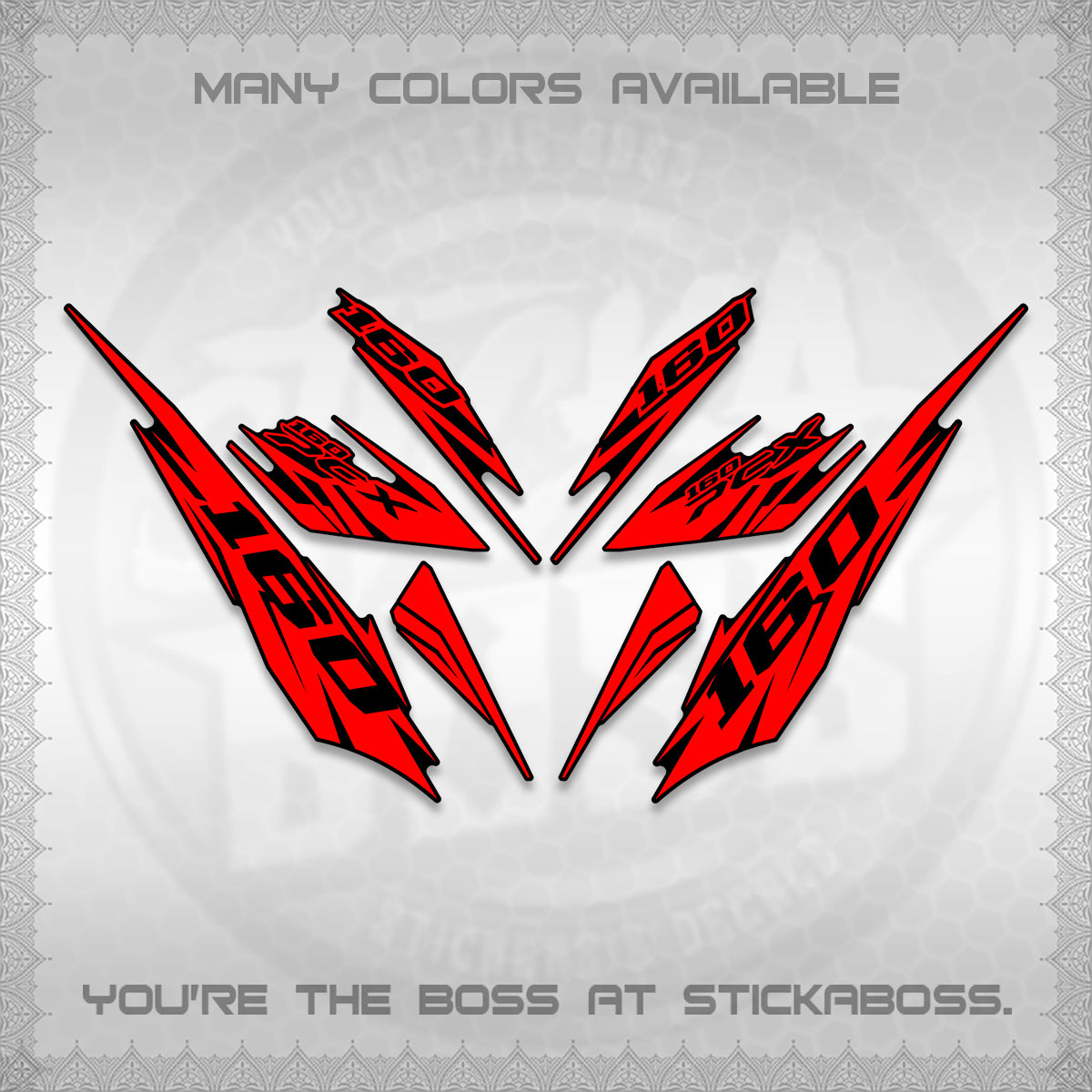 PCX 150 160 INDO DECALS (2026 NEW 08 DESIGN) STICKER DECALS By STICKABOSS