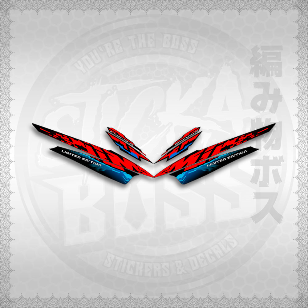 STICKER DECALS for MIO SPORTY (MSP25GLCO) By STICKABOSS (SOFIE LAMINATED WATERPROOF)