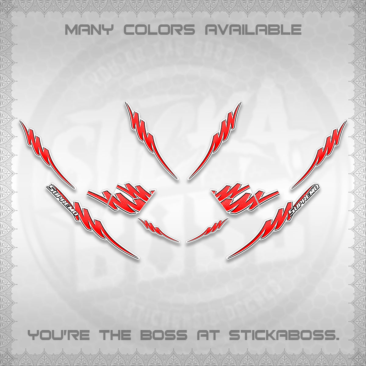 AEROX V2 FOR WHITE STRIPING DECALS (1 TONE PUTRA VIRDIAN)STICKER DECALS BY STICKABOSS