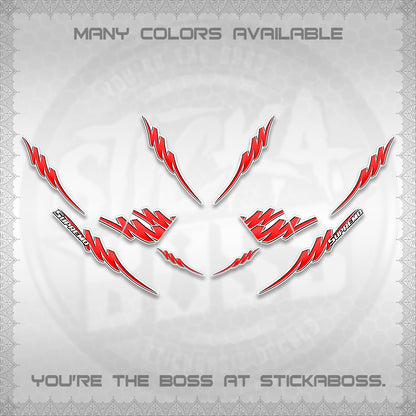 AEROX V2 FOR WHITE STRIPING DECALS (1 TONE PUTRA VIRDIAN)STICKER DECALS BY STICKABOSS