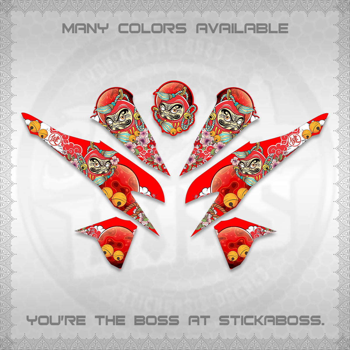 CLICK 125 V2 VARIO DECALS (DARUMA CLOUDS DESIGN) STICKER DECALS By STICKABOSS (Copy)