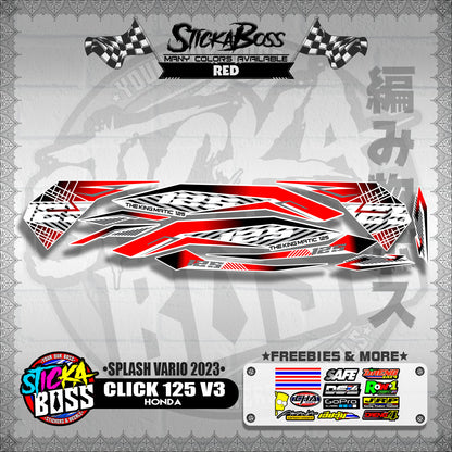 CLICK 125 V3 STOCK DECALS ( SPLASH VARIO 2023 )【WITH FREEBIES】