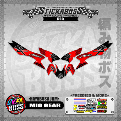 MIO GEAR STICKER DECALS ( HAYABUSA JDM )【WITH FREEBIES】