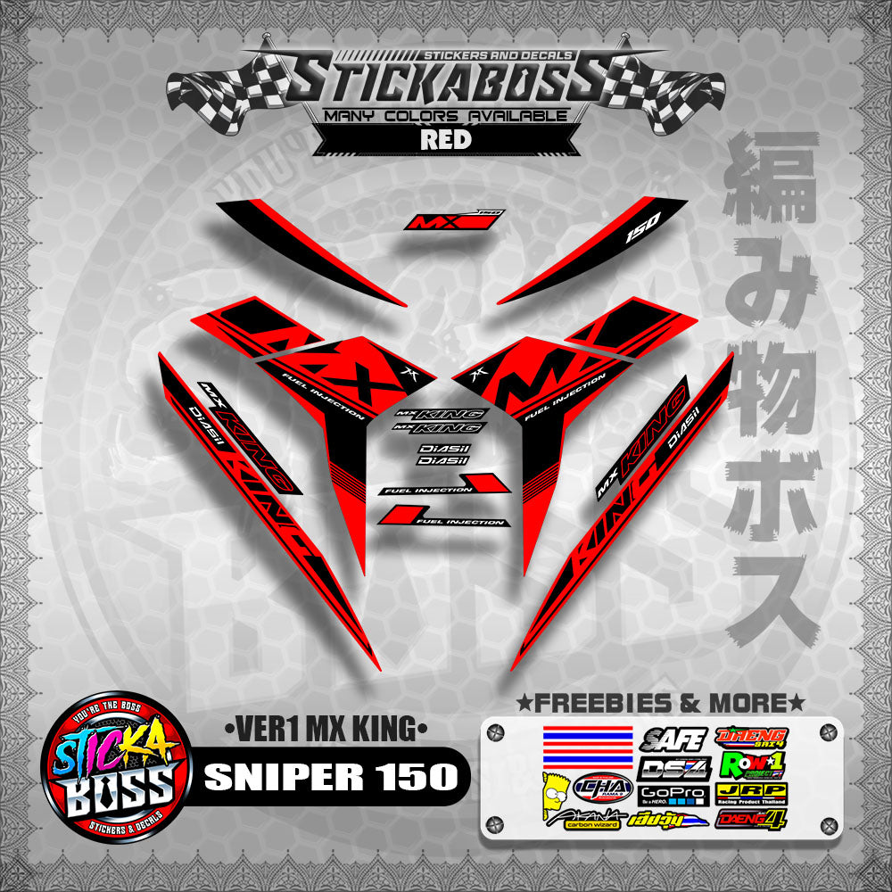 SNIPER 150 DECALS ( VER1 MX KING )【WITH FREEBIES】MALAYSIAN CONCEPT/Y15ZR/EXCITER 150